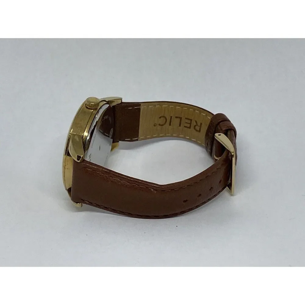 Relic ZR15831 Women's Brown Leather Analog Dial Quartz Genuine Wrist Watch OL452